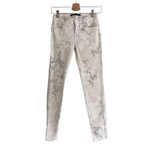 J Brand Jean Super Skinny Ghost Rose Floral Size 25